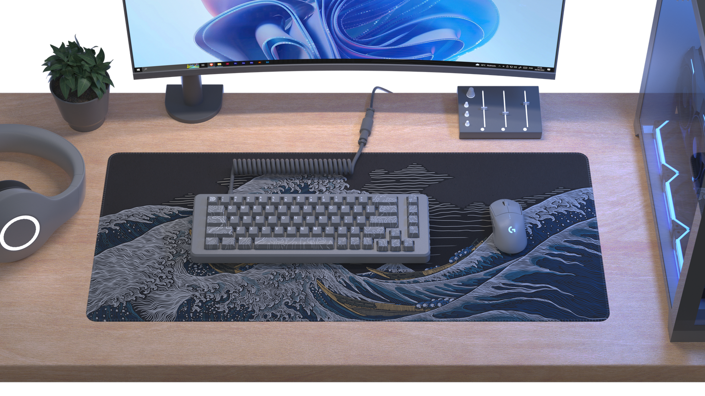 GREAT WAVE DARK DESKPAD