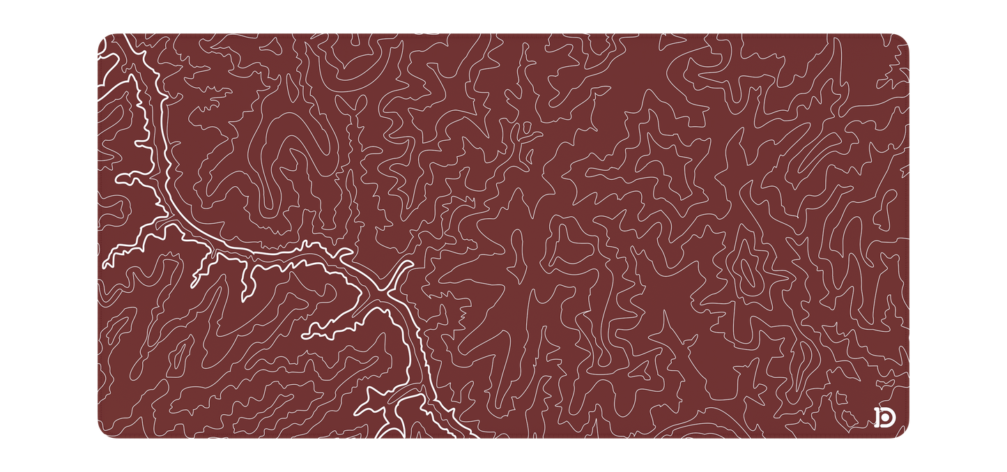 MAROON TOPO CANYON DESKPAD