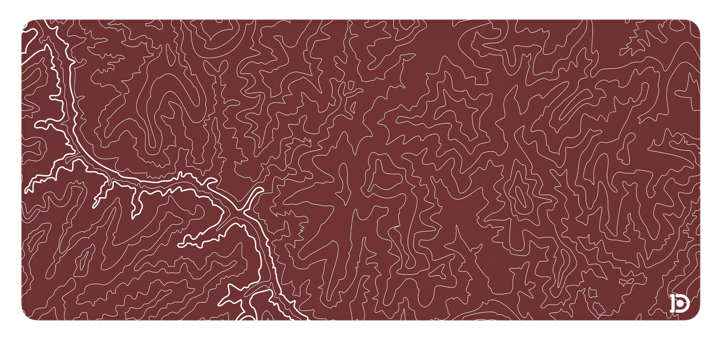 MAROON TOPO CANYON DESKPAD