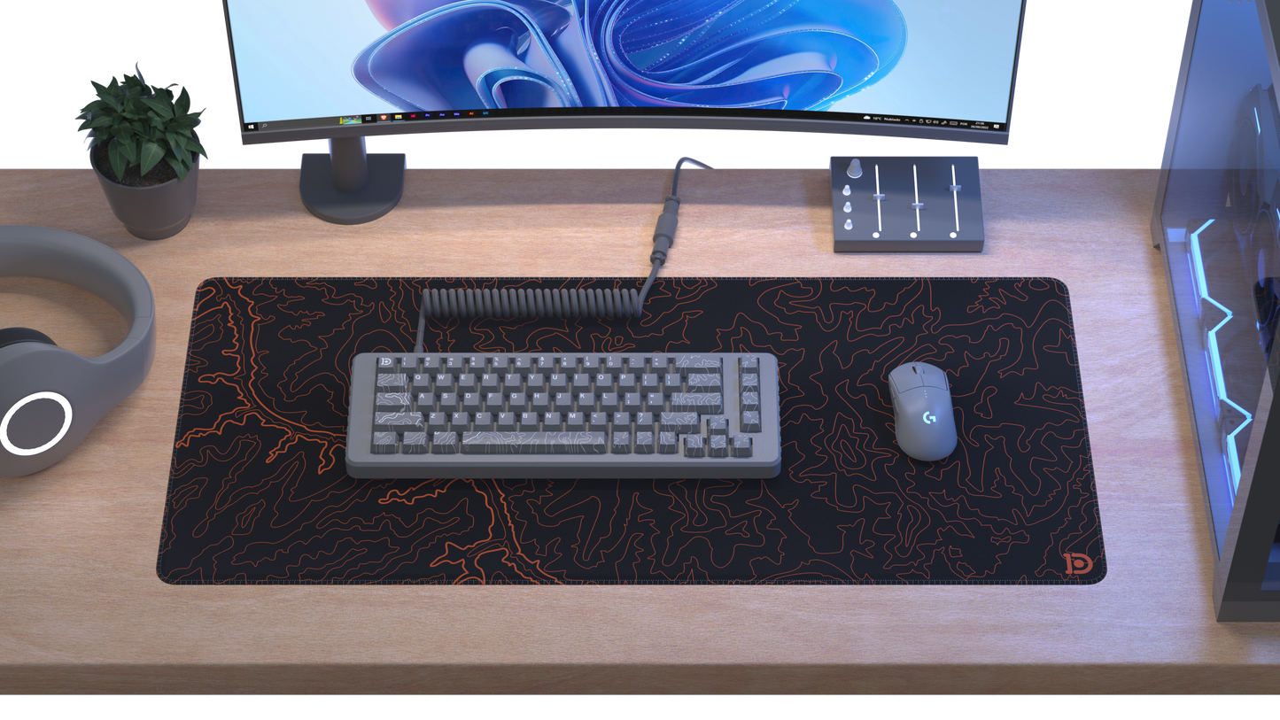 ORANGE DARK TOPO CANYON DESKPAD