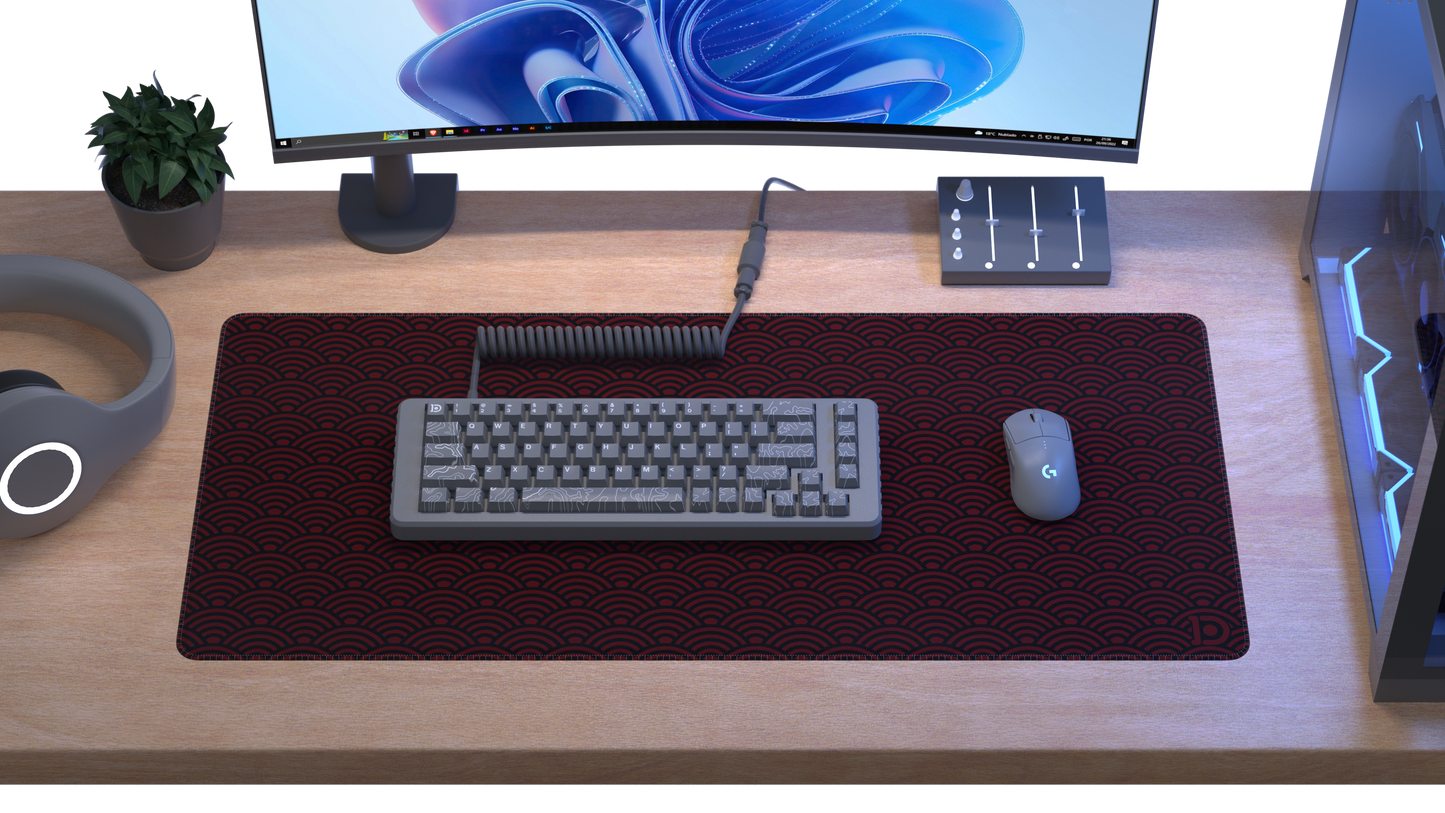 RED WAVES DESKPAD