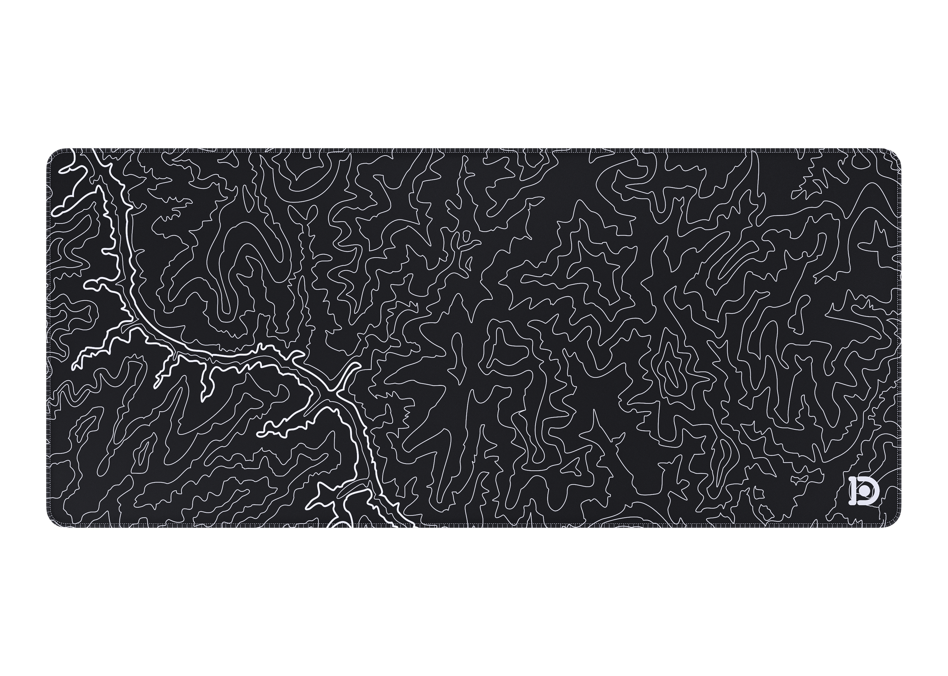 Get the Black Topo Canyon Deskpad - Full Size Desk Mousepad – Deskr
