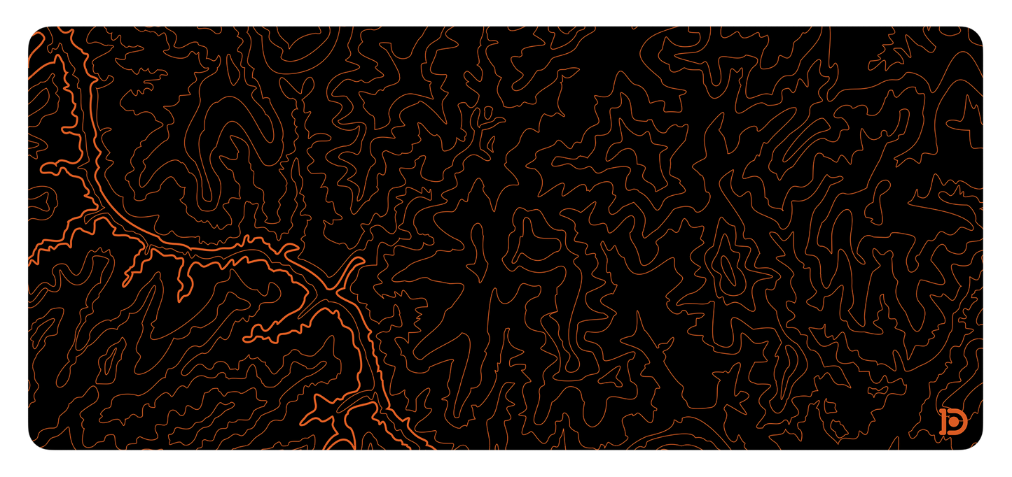 ORANGE DARK TOPO CANYON DESKPAD