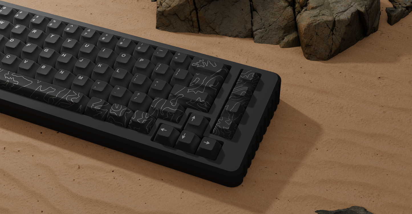 BLACK TOPO CANYON KEYCAPS
