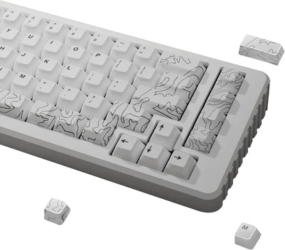 WHITE TOPO CANYON KEYCAPS