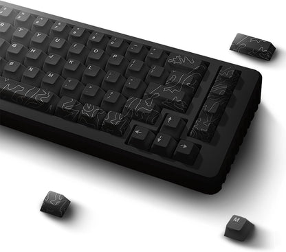 BLACK TOPO CANYON KEYCAPS