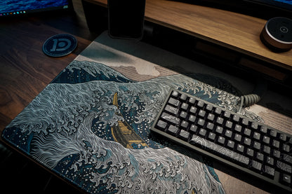 GREAT WAVE CREAM DESKPAD