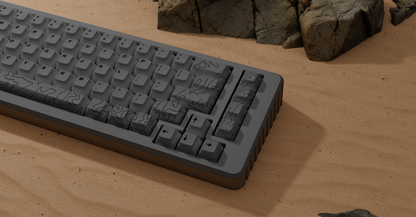 GRAY TOPO CANYON KEYCAPS