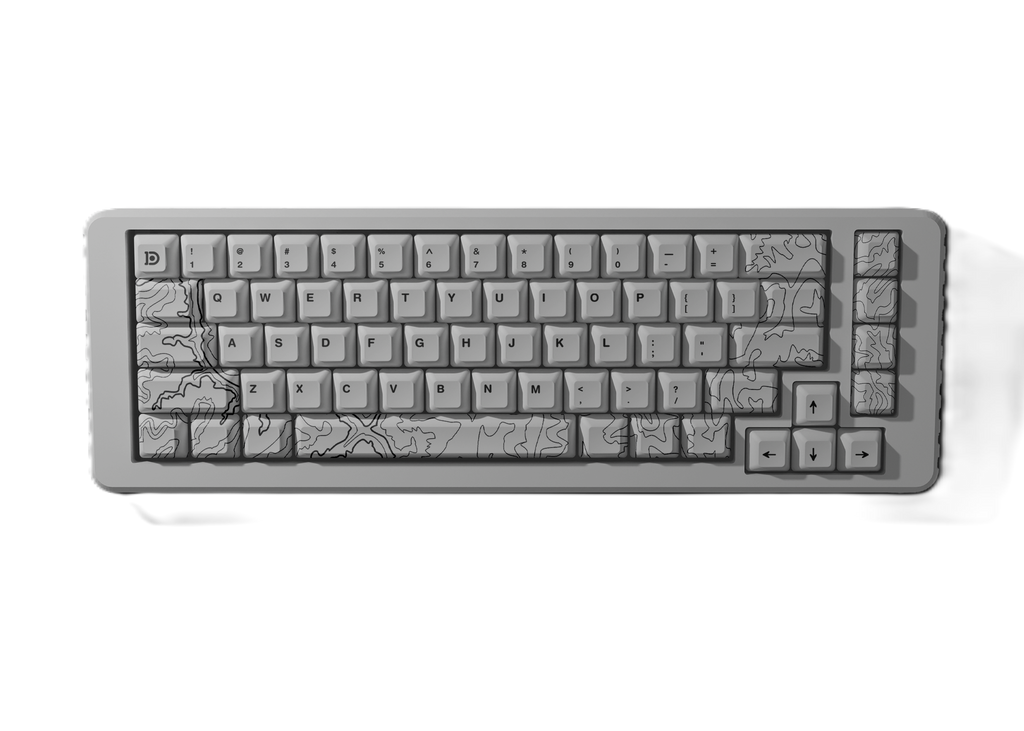 WHITE TOPO CANYON KEYCAPS