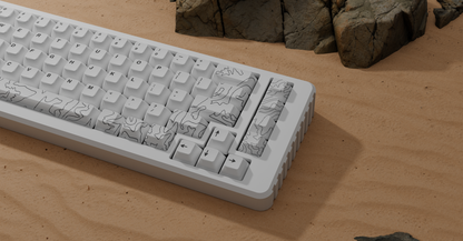 WHITE TOPO CANYON KEYCAPS